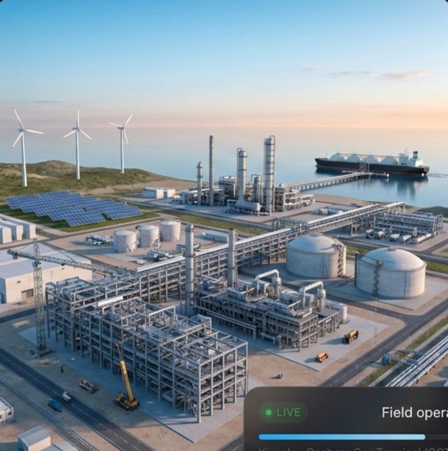 LNG terminal — onshore gas processing facility